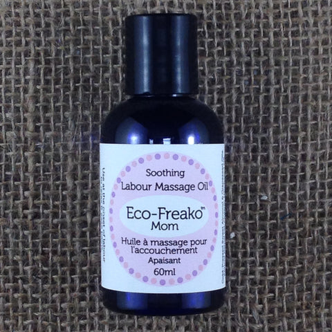 Eco-Freako Labour Massage Oil in 60ml bottle