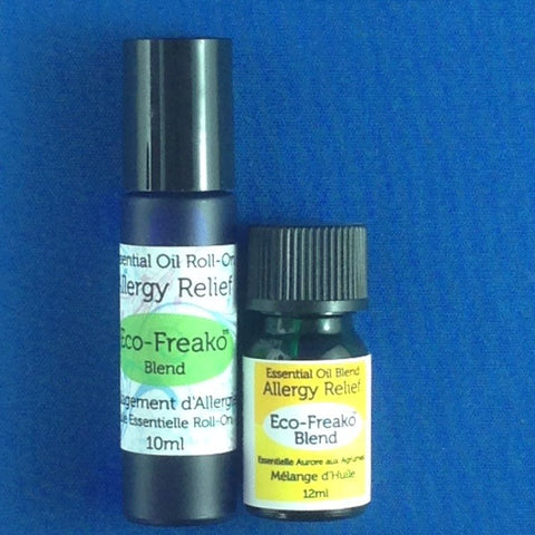 Allergy Relief |Essential Oil Blend in 10ml roll-on and 12ml cobalt blue bottle