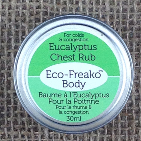 Eco-Freako Eucalyptus Chest Rub in 30ml metal tin