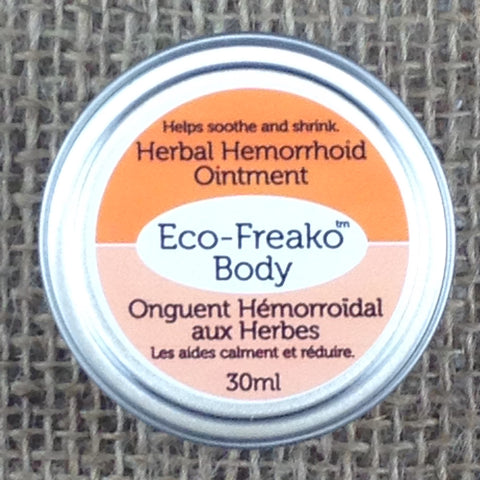 Eco-Freako Herbal Hemorrhoid Ointment in 30ml metal tin