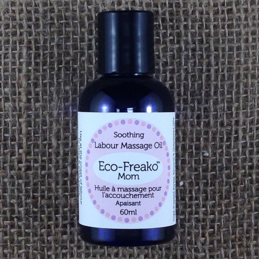 Eco-Freako Labour Massage Oil in 60ml bottle
