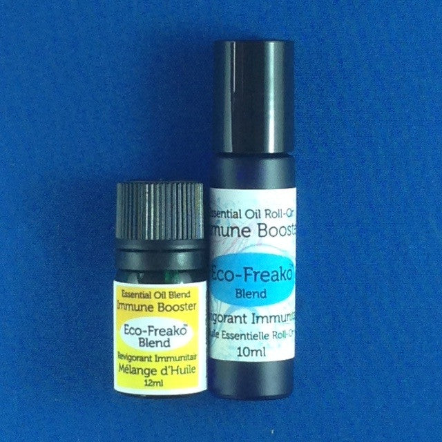Eco-Freako Immune Booster Blend in 12ml glass bottle and 10ml roll-on