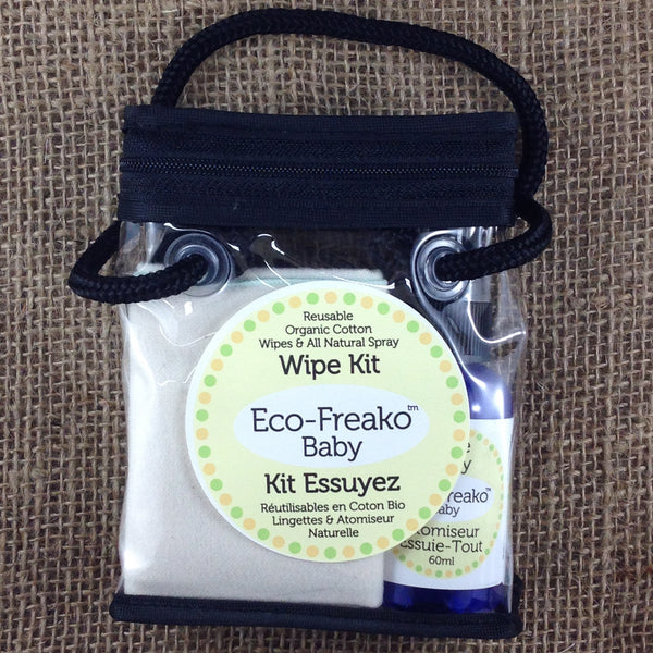 Eco-Freako Travel Size Reusable Wet Wipe Kit